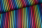 Preview: Designer- Baumwollstoff Be Colourful Black Rainbow (10 cm)